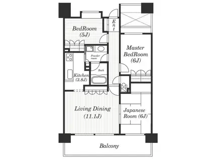 クリオ鶴見中央壱番館(3LDK/3階)の間取り写真