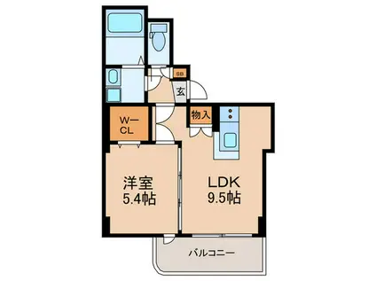 ALZA西天満(1LDK/5階)の間取り写真