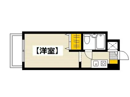 メゾン・ド・ヴェルティ(1K/6階)の間取り写真