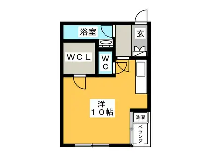 加来ビル(ワンルーム/5階)の間取り写真