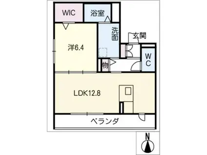 リゾルト本郷(1LDK/1階)の間取り写真