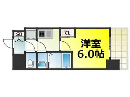 プレサンス南堀江(1K/3階)の間取り写真