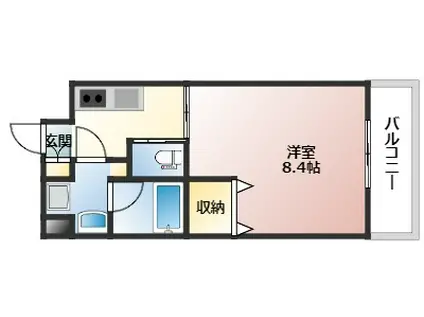 ドミトリー庚午弐番館(1K/3階)の間取り写真