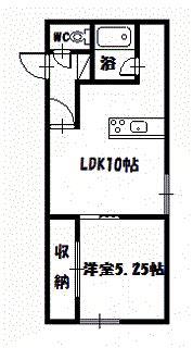 メモリアル東光(1LDK/1階)の間取り写真
