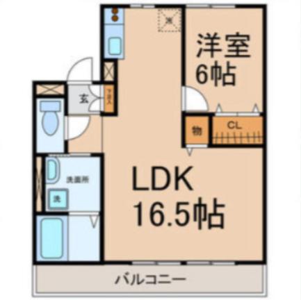あおなみ線 中島駅(愛知) 徒歩18分 2階建 築24年(1LDK/1階)の間取り写真