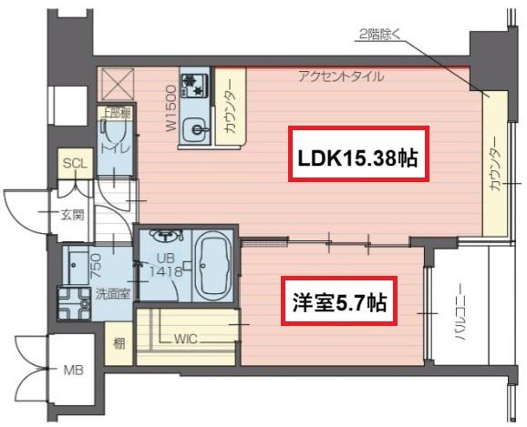 プレジオ長田(1LDK/7階)の間取り写真