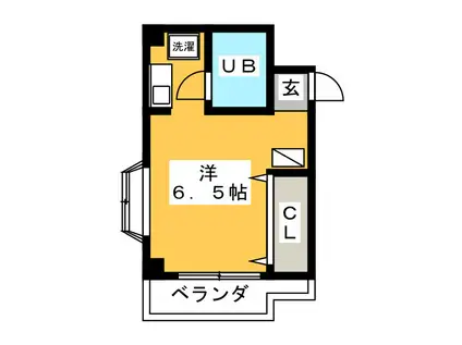 ピュア川崎(ワンルーム/3階)の間取り写真