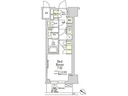 ザ・クラス南麻布 THE CLASS MINAMIAZABU(1K/9階)の間取り写真