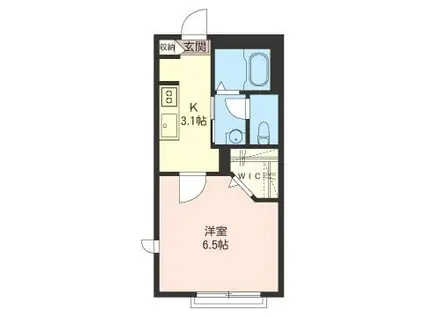 シャルマン(1K/1階)の間取り写真