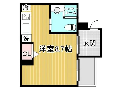 アスティナ弁天町(ワンルーム/10階)の間取り写真