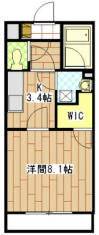 あっとほーむ(1K/1階)の間取り写真