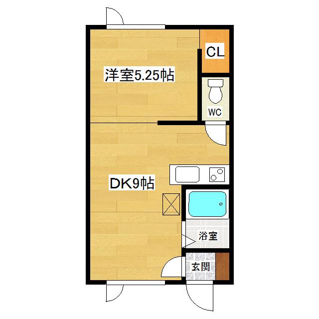 モアクレスト(1DK/1階)の間取り写真