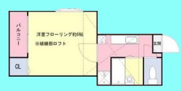 ヒルトップコート北馬込(1K/2階)の間取り写真