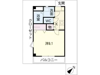 ALBORE JINRYO(1K/2階)の間取り写真