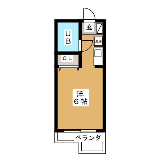 晴嵐マンション(ワンルーム/3階)の間取り写真