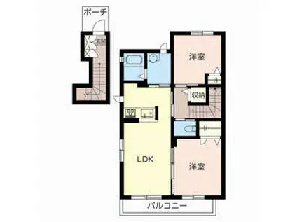 アミコートM(2LDK/2階)の間取り写真