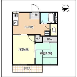フォーブルオクダイラ(2DK/2階)の間取り写真