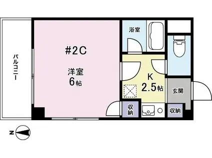 早稲田桜並木AVE(1K/2階)の間取り写真