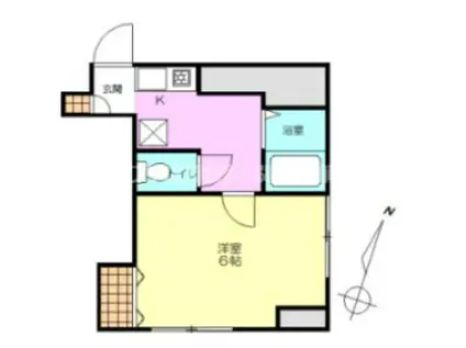 第7Z西村ビル(1K/6階)の間取り写真