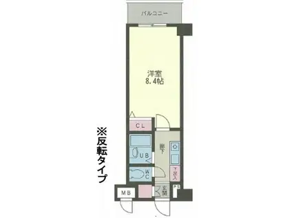 セントエルモ戸越銀座(1K/4階)の間取り写真