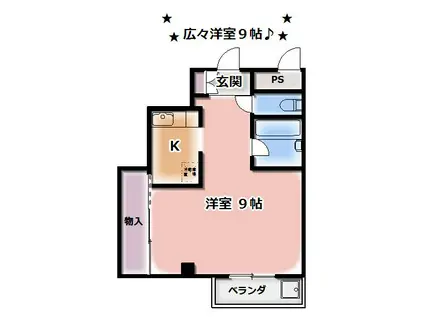 近鉄京都線 伏見駅(京都) 徒歩4分 3階建 築38年(1K/3階)の間取り写真