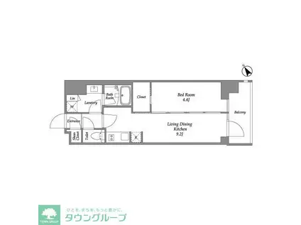 シーズンフラッツ大森西(1LDK/2階)の間取り写真