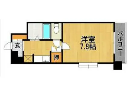 ドミ・エスポワール久留米III(1K/2階)の間取り写真