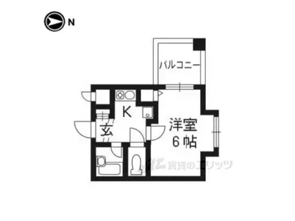 ベラジオ四条堀川303(1K/3階)の間取り写真