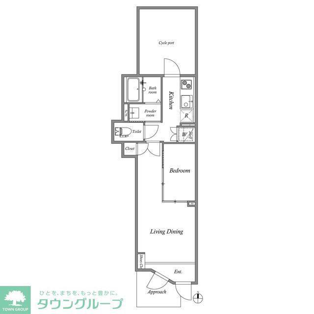 ルクレ目白西坂(2K/2階)の間取り写真