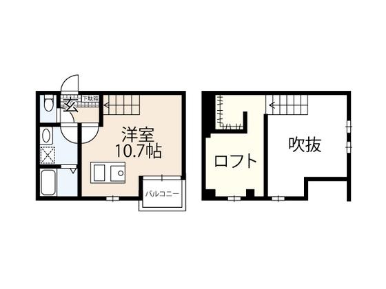 EPIC田方(ワンルーム/2階)の間取り写真