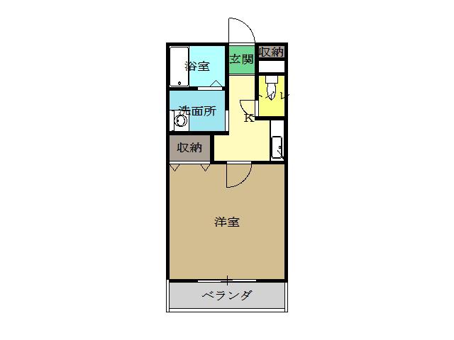タカクコーポ NO.21(1K/2階)の間取り写真