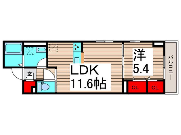 ルリアン綾瀬II(1LDK/3階)の間取り写真