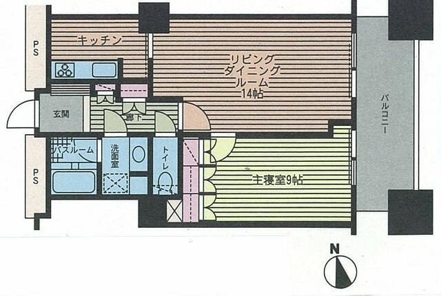 六本木ヒルズレジデンスB(1LDK/24階)の間取り写真