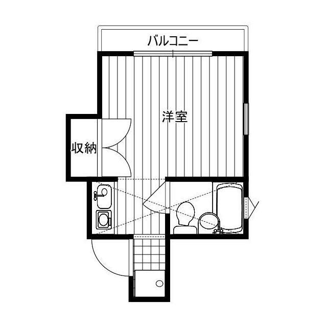ドルフ鶴巻第12(ワンルーム/2階)の間取り写真
