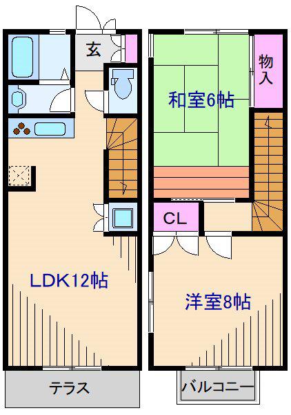 ストーク妙蓮寺(2LDK/1階)の間取り写真