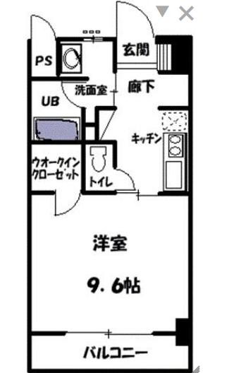 アルファ上杉(1K/3階)の間取り写真
