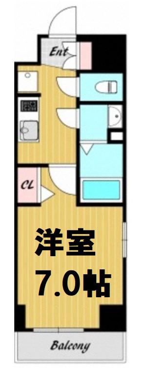 CITY LUX NAMBA サウス(1K/14階)の間取り写真