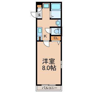 セレナヴィータ(1K/2階)の間取り写真