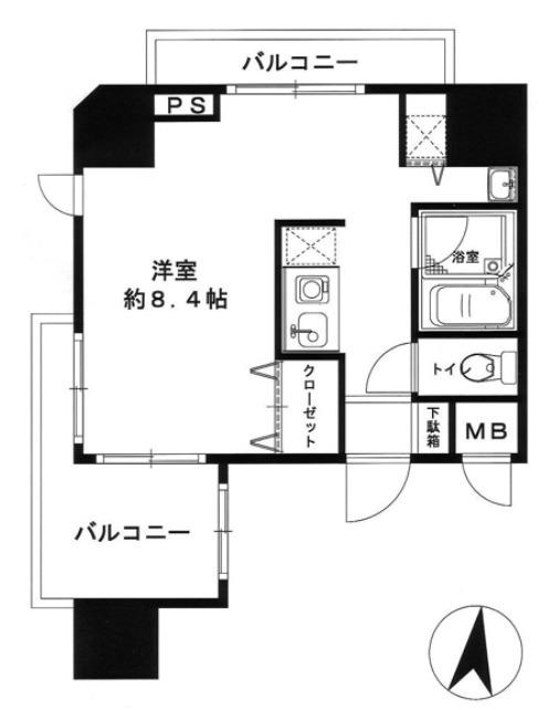コリーヌ代官山(ワンルーム/7階)の間取り写真