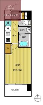 セオリー大阪イースト DOOR(1K/5階)の間取り写真