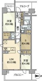 プレサンス ロジェ 名古屋駅ノース FRONT(2SLDK/15階)の間取り写真