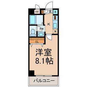 サンモール原(1K/3階)の間取り写真