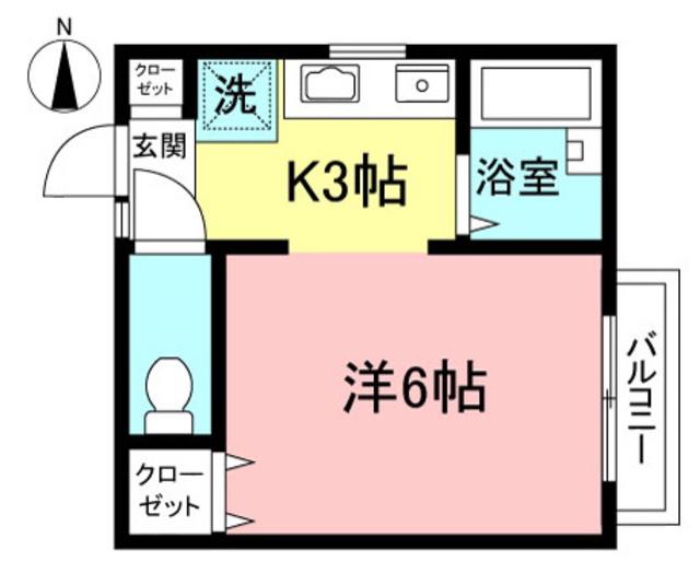 ラ・パラシオン(1K/1階)の間取り写真