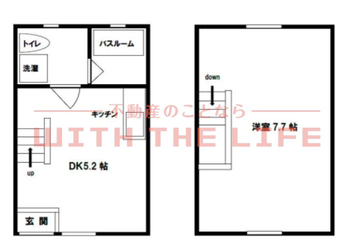 サンマリノ湯納楚(1DK/1階)の間取り写真