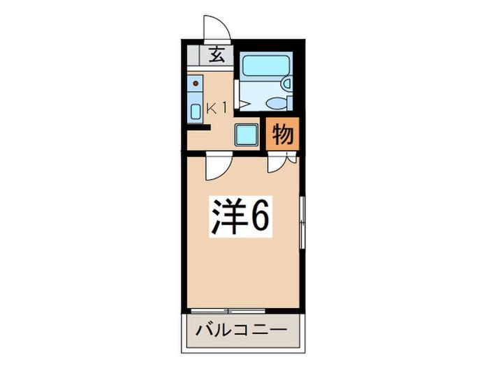 コーポJUN(1K/2階)の間取り写真