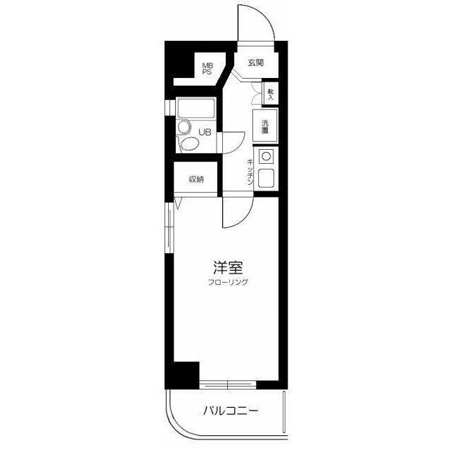 ライオンズマンシヨン経堂第6(1K/3階)の間取り写真