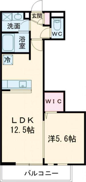 KLEIS前橋本町(1LDK/3階)の間取り写真