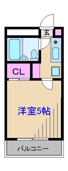 リバーサイド日吉(1K/3階)の間取り写真