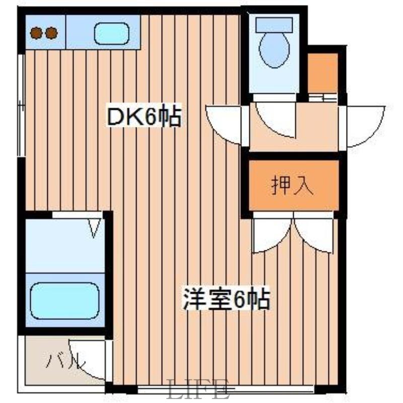 クロストン34(1DK/3階)の間取り写真