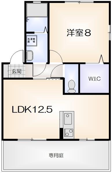 シャルマンコート(1LDK/1階)の間取り写真